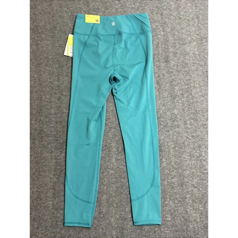 All In Motion Youth Girl's Pants Leggings High Rise Green Extra Large 14/16